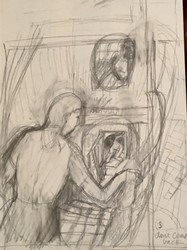 D McIntosh - 1993 On the Stairs sketch ii.jpg